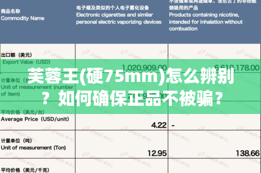 芙蓉王(硬75mm)怎么辨别？如何确保正品不被骗？
